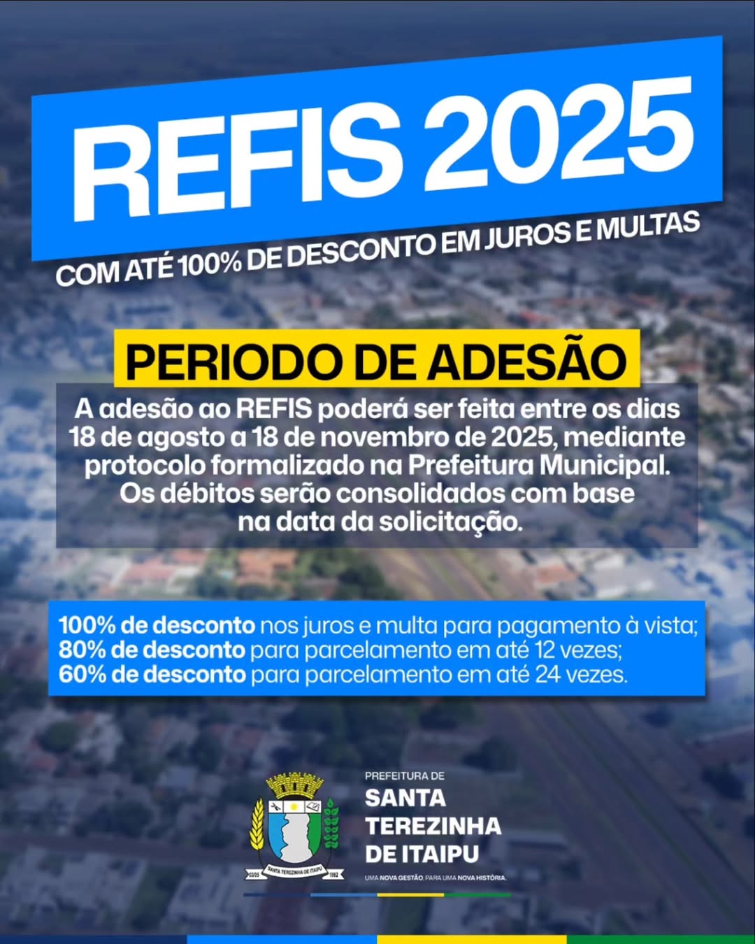 REFIS 2025 Santa Terezinha de Itaipu: Regularize suas dívidas
