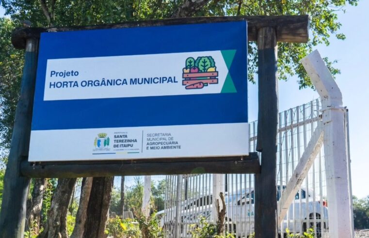 Reinauguração da Horta Orgânica Municipal em Santa Terezinha de Itaipu