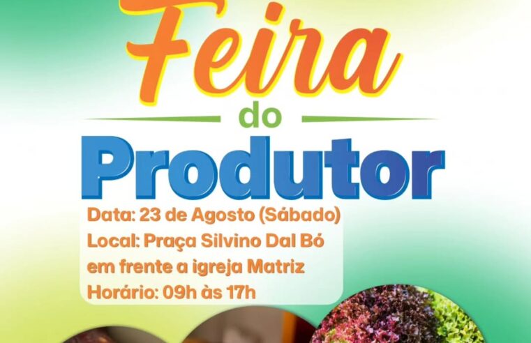 Feira do Produtor em Santa Terezinha de Itaipu dia 23 de agosto