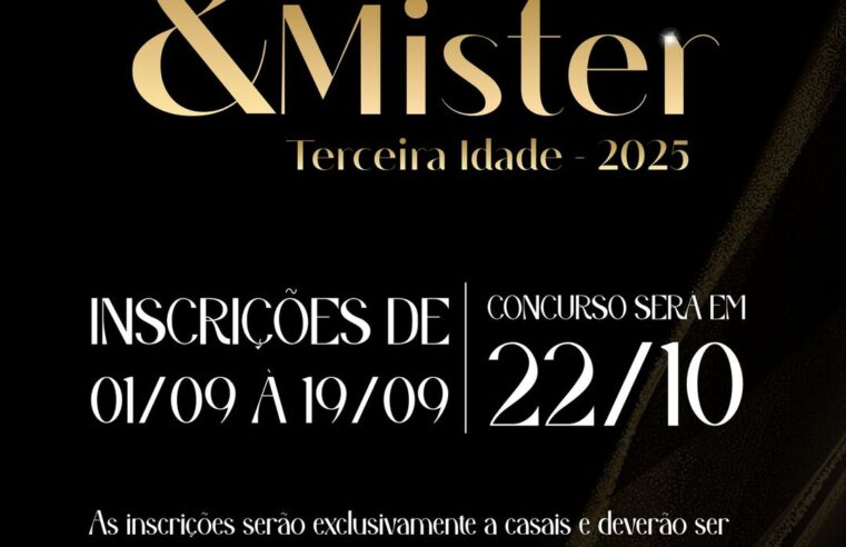 Itaipulândia abre inscrições para o concurso Miss e Mister Terceira Idade 2025