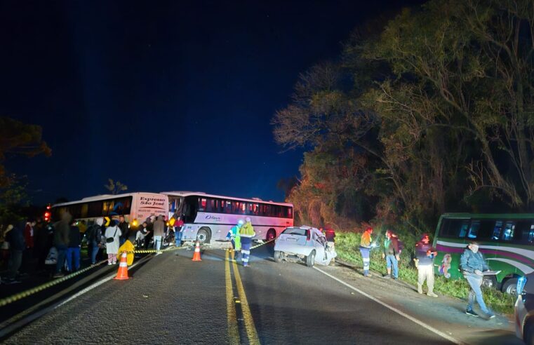 Grave acidente na BR-277 em Céu Azul deixa dois mortos e 13 feridos