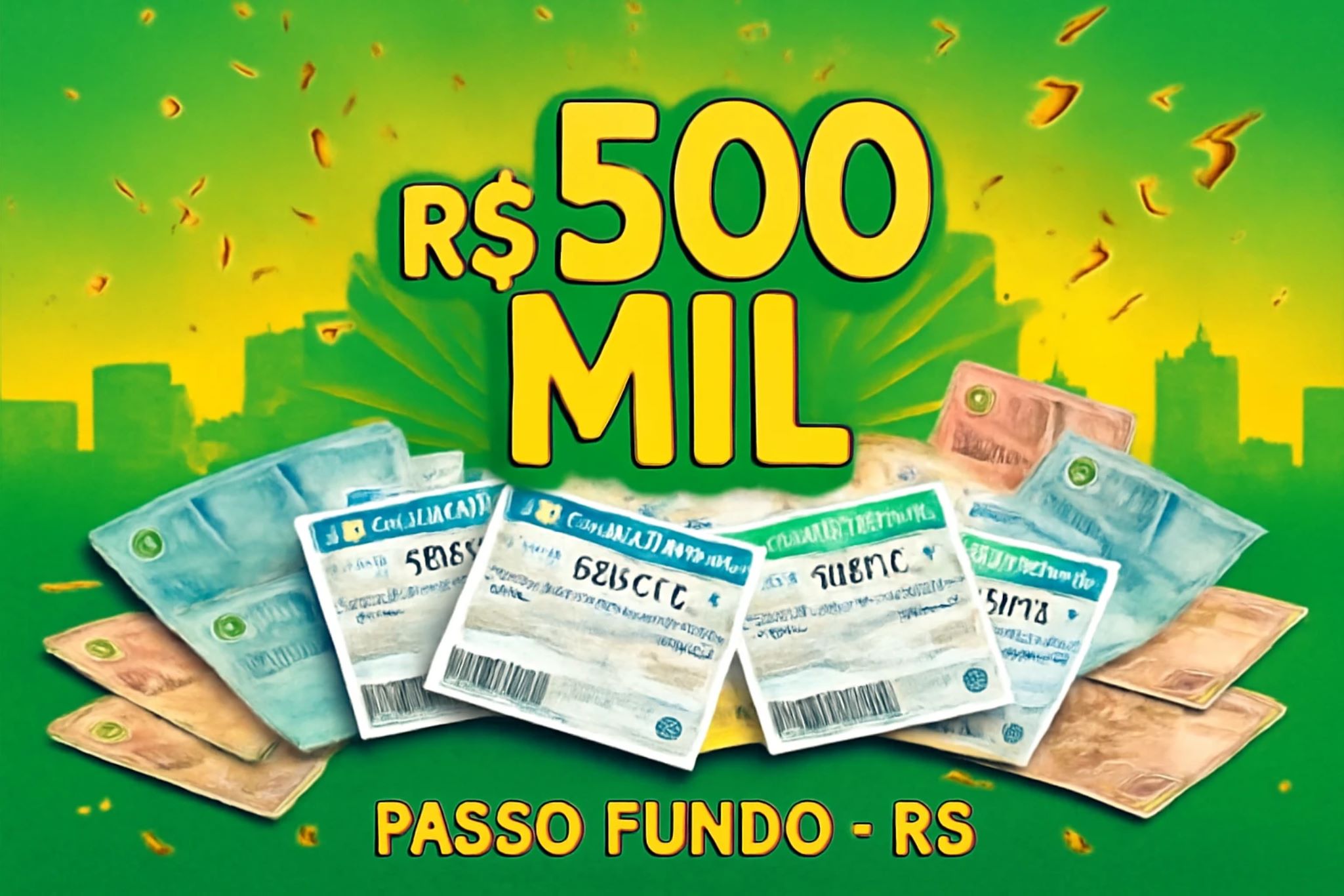 Morador de Passo Fundo leva prêmio de R$ 500 mil na Loteria Federal 5990