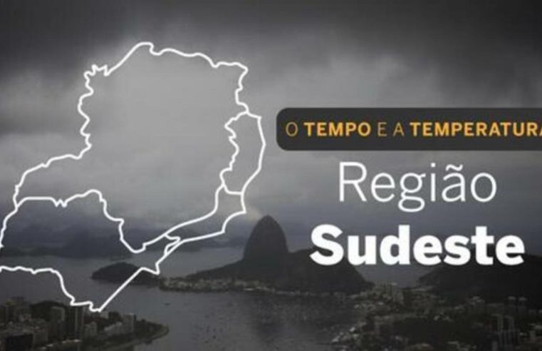 Previsão do tempo Sudeste 30/08: fortes chuvas e trovoadas