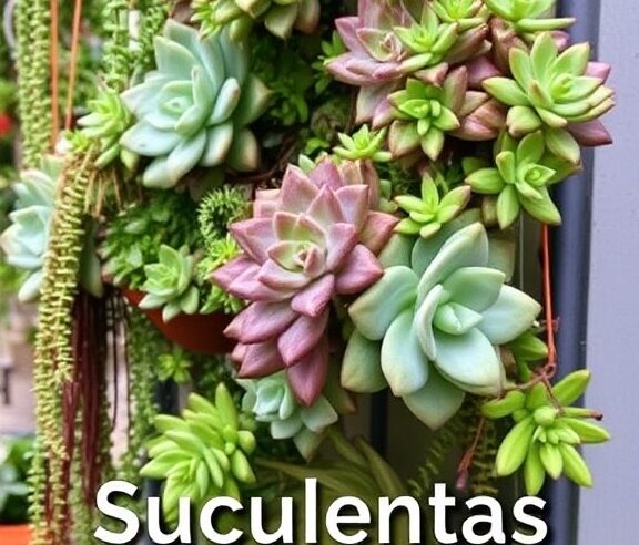 Suculentas Pendentes: Jardins Verticais com Beleza Suspensa