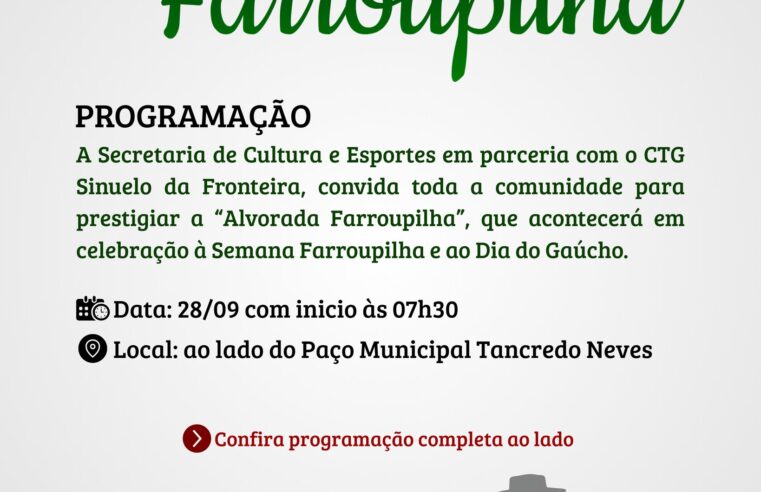 Itaipulândia celebra Alvorada Farroupilha
