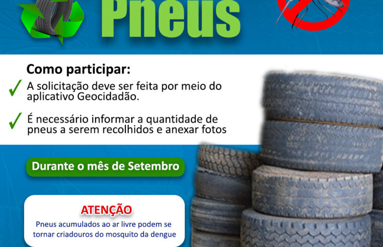 Campanha de coleta de pneus em Medianeira durante setembro