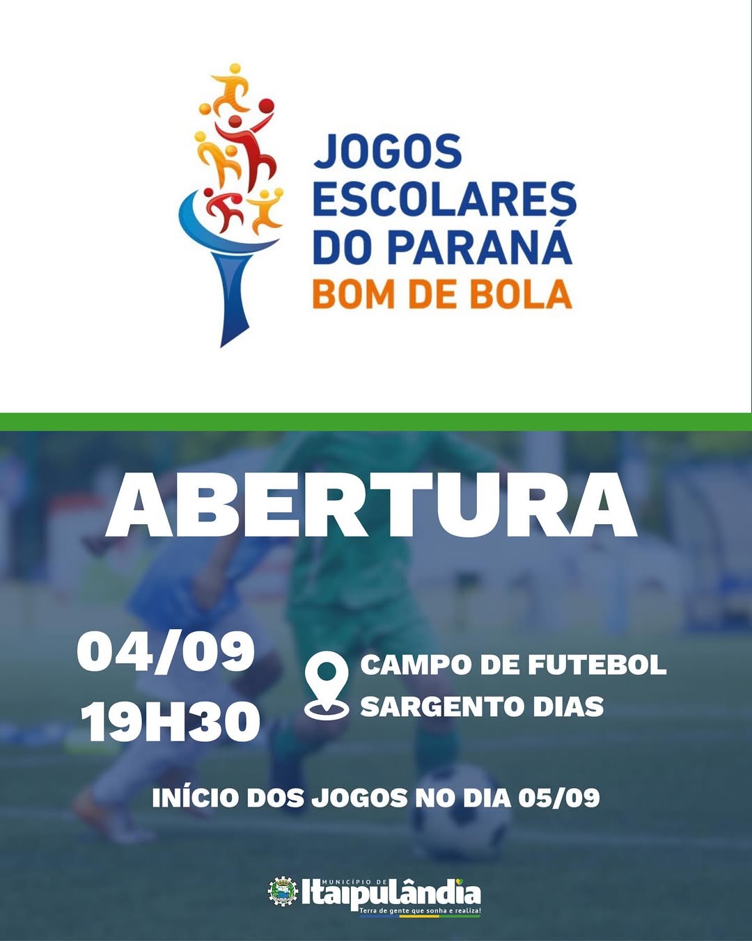 Itaipulândia sedia abertura dos Jogos Escolares do Paraná em 04/09