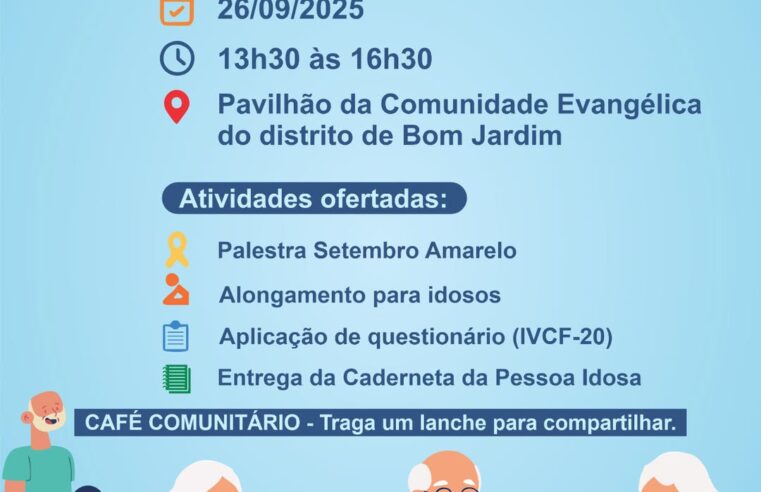 Mutirão Saúde do Idoso em Bom Jardim acontece dia 26 de setembro