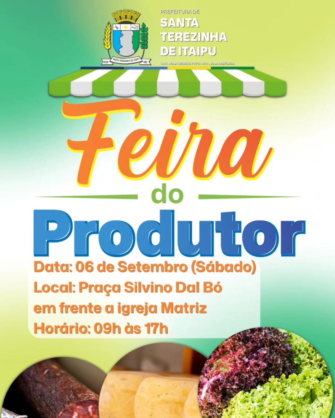 Feira do Produtor em Santa Terezinha de Itaipu neste sábado