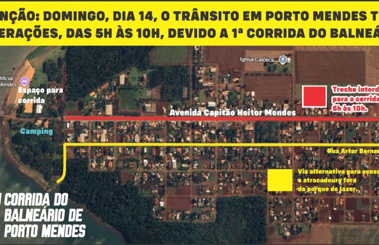 1ª Corrida do Balneário agita Porto Mendes neste domingo