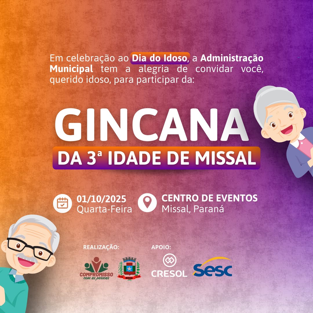 Dia do Idoso em Missal terá gincana especial
