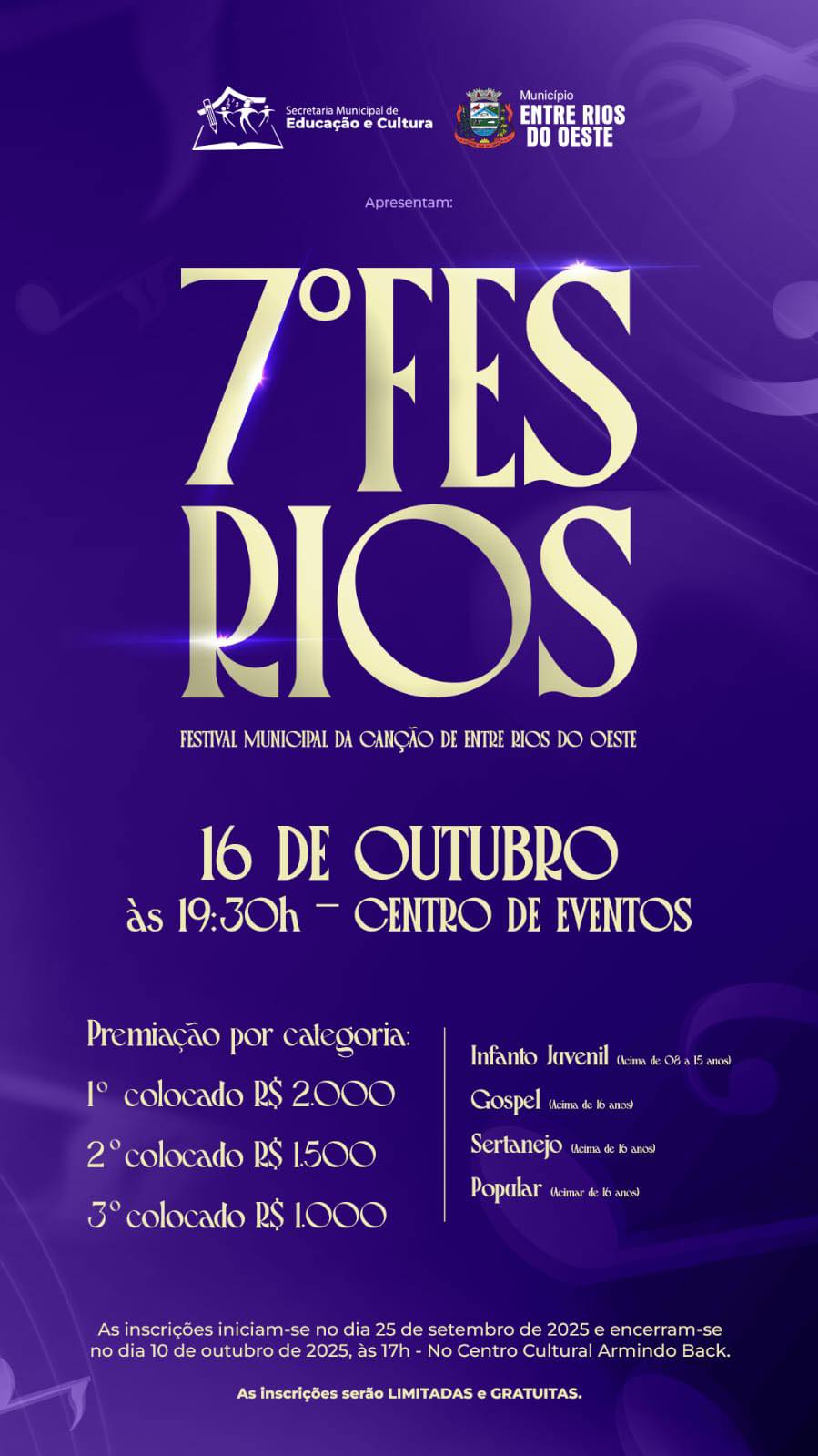 7º FESRIOS abre inscrições até 10 de outubro