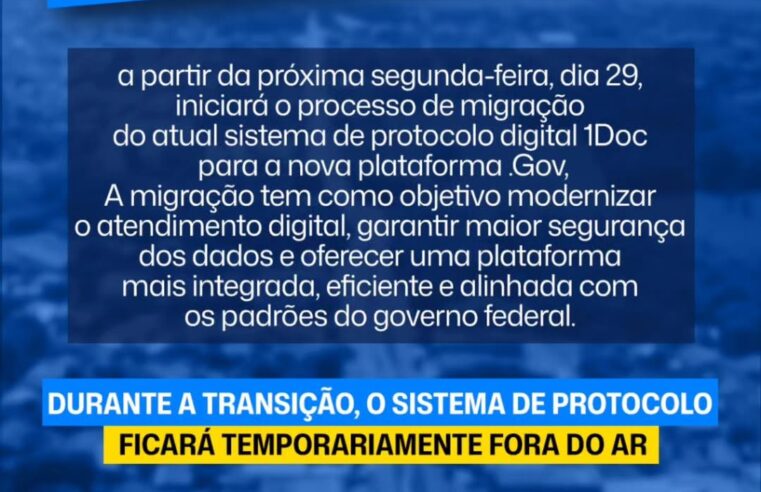 Migração para sistema .Gov começa em Santa Terezinha dia 29