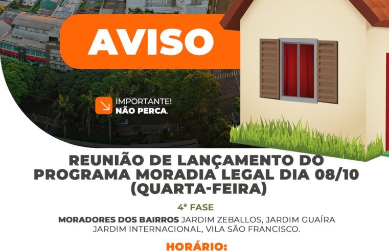 Guaíra inicia 4ª fase do Programa Moradia Legal