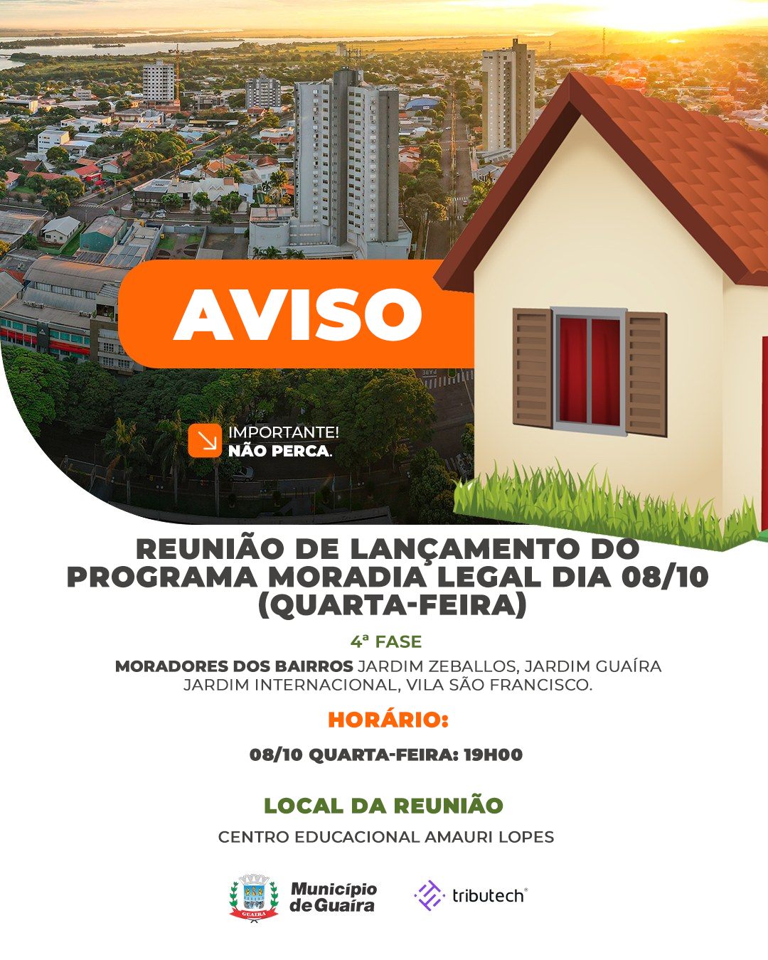 Guaíra inicia 4ª fase do Programa Moradia Legal