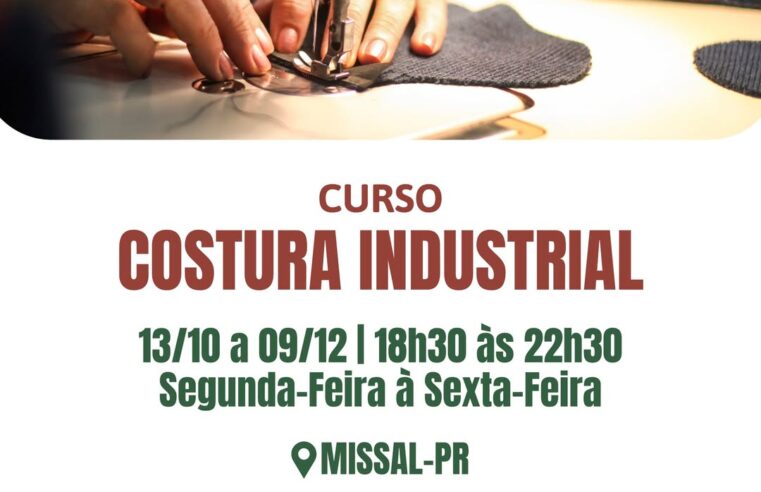 Missal oferece Curso de Costura Industrial com Senac