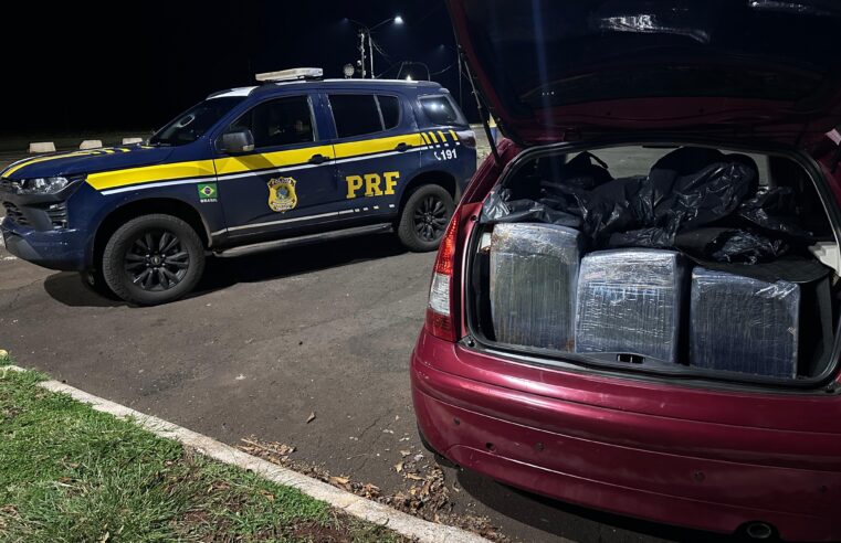 PRF apreende 416 quilos de maconha na BR-277