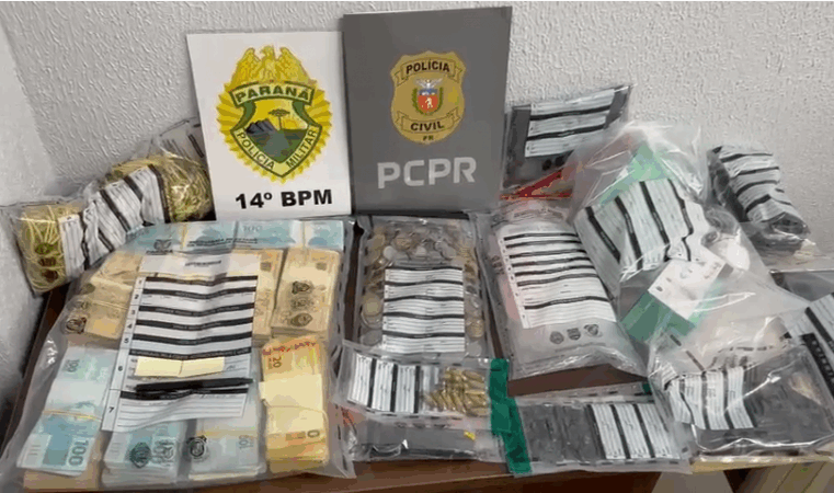 PCPR prende 4 pessoas e apreende R$145 mil em Foz