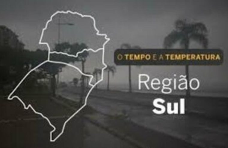 Previsão do tempo Sul: chuvas e alertas do Inmet