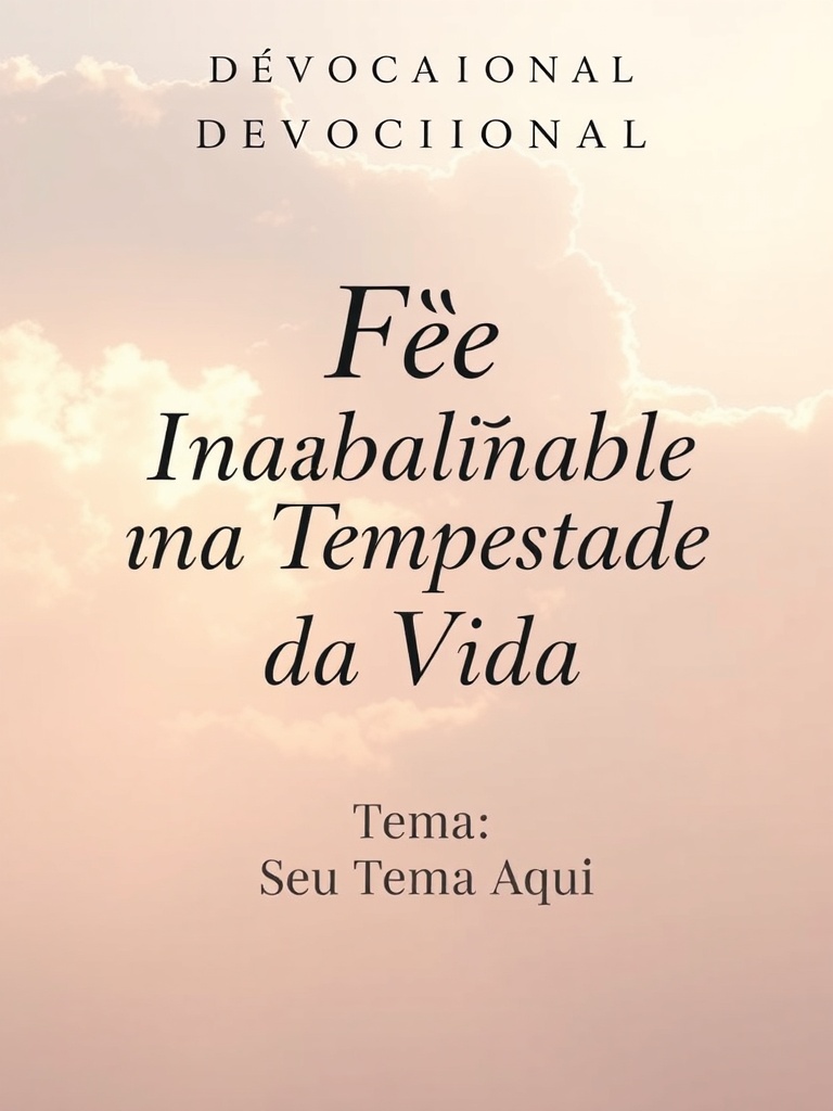 Devocional: Fé Inabalável na Tempestade da Vida