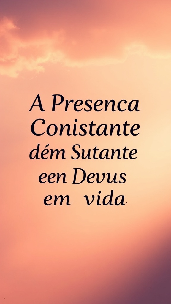 Devocional: A Presença Constante de Deus em Sua Vida