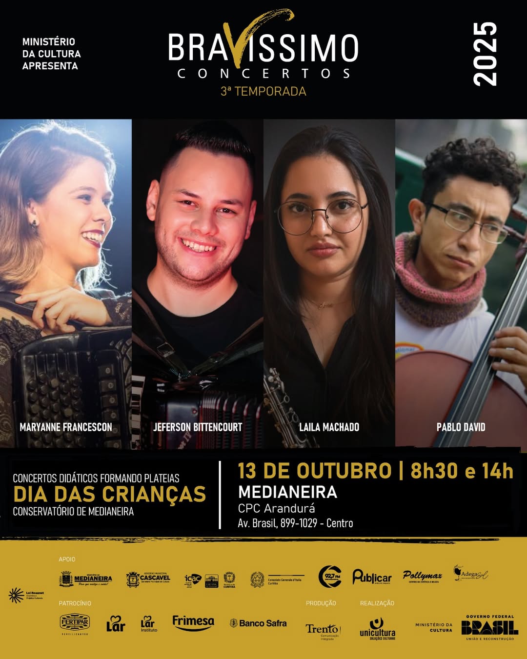 Bravíssimo Concertos Didáticos celebra o Mês das Crianças em Medianeira