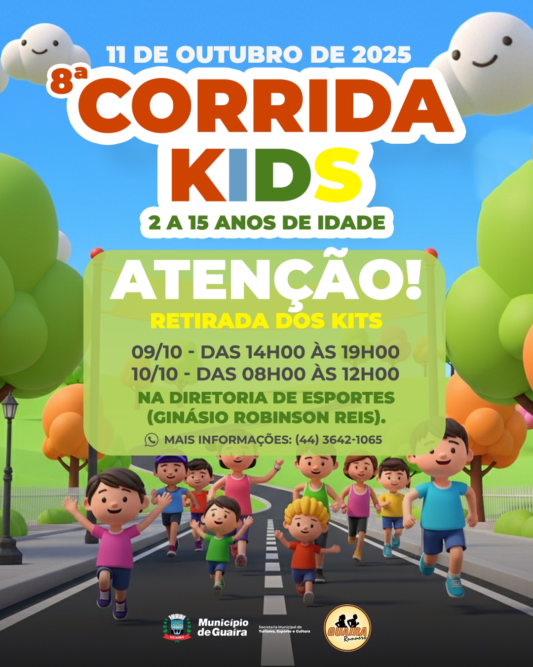 8ª Corrida Kids de Guaíra: entrega dos kits começa dia 9