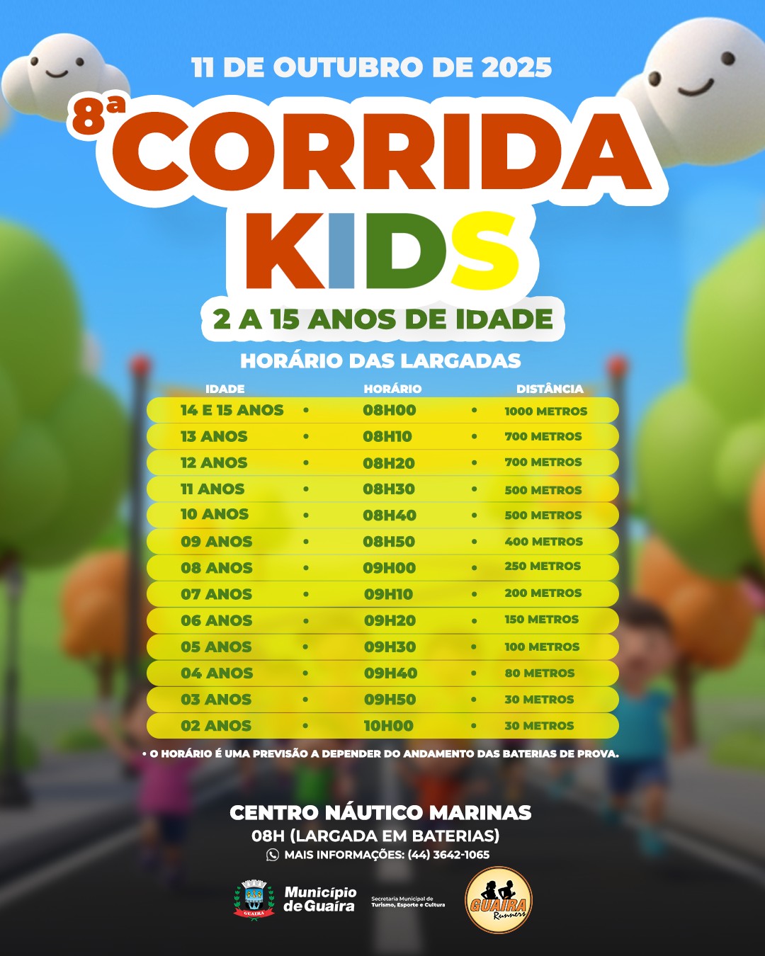 Corrida Kids Guaíra 2025: esporte e diversão no Dia das Crianças
