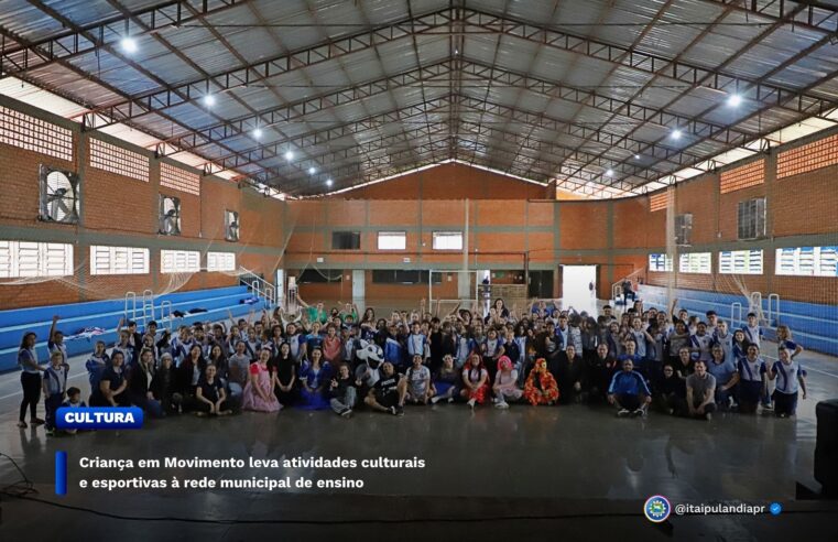 Criança em Movimento anima escolas com esporte e cultura