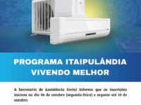 #ITAIPULÂNDIAVIVENDOMELHORAs inscrições para o Programa Itaipulândia Vivendo Melhor começam nesta segunda-feira!

A Secretária de Assistência Social,