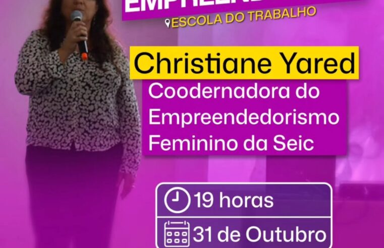 Palestra Mulher Empreendedora em Santa Terezinha de Itaipu com Christiane Yared