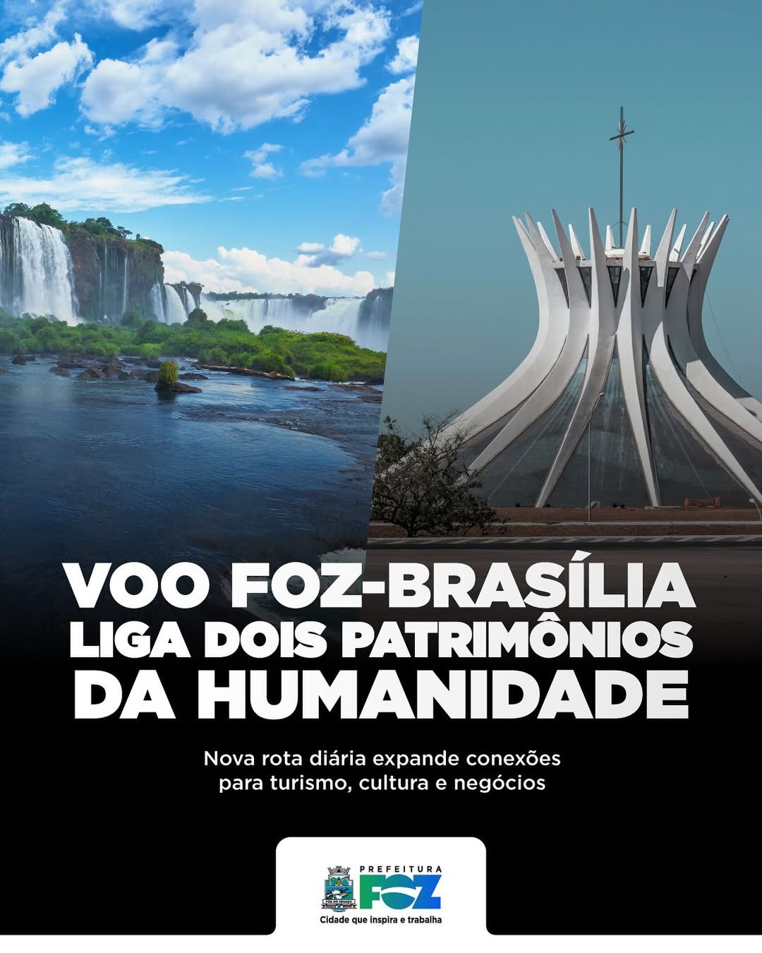 Voo direto entre Foz do Iguaçu e Brasília começa em 26 de outubro