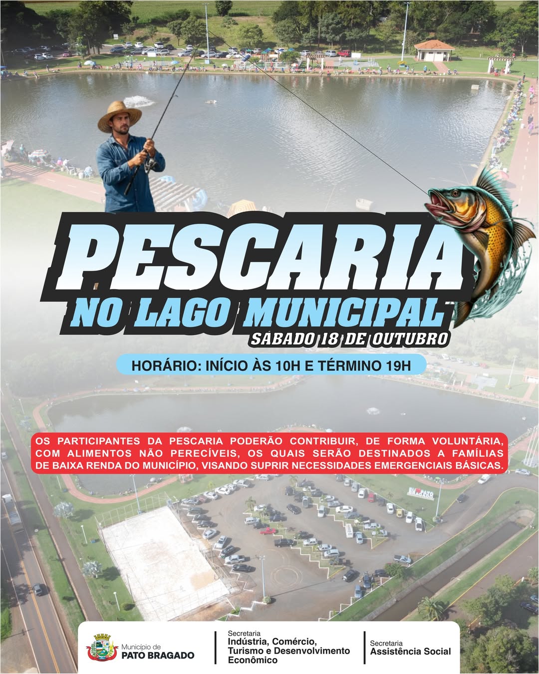 Pato Bragado promove pescaria no Lago Municipal neste sábado (18)
