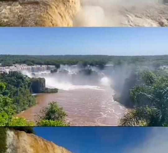 Cataratas do Iguaçu impressionam com vazão recorde de água