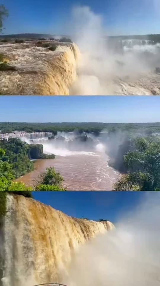 Cataratas do Iguaçu impressionam com vazão recorde de água