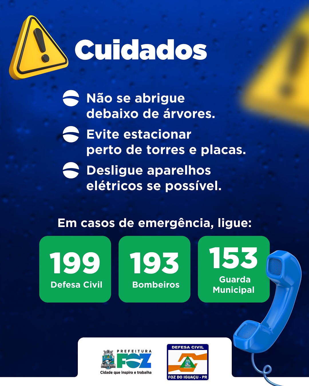 Prevenção tempestade Foz do Iguaçu