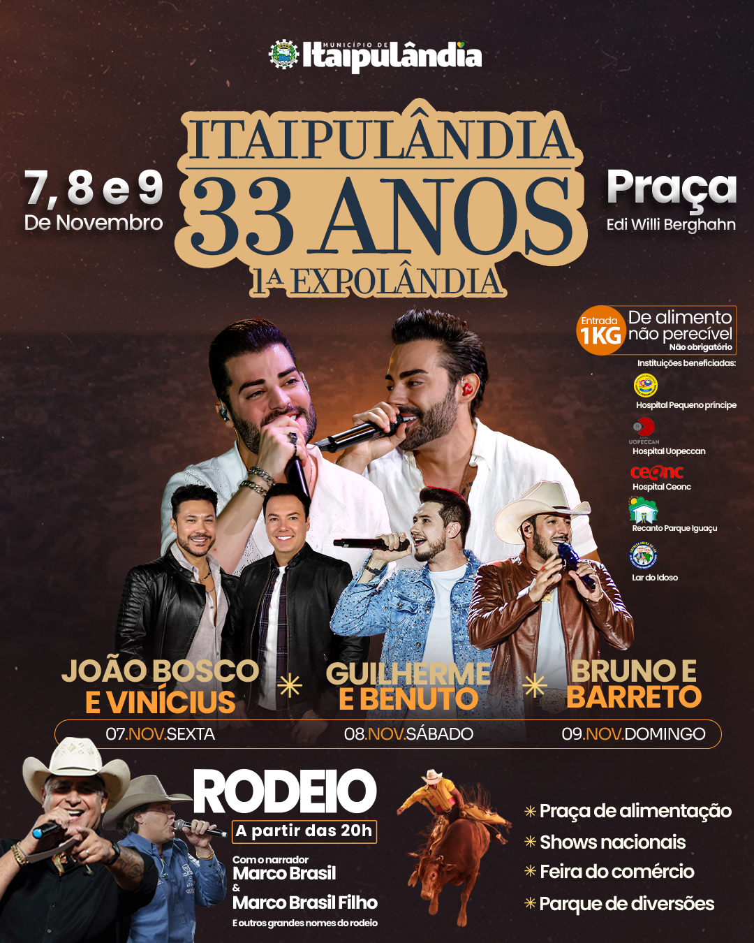 Festa de Itaipulândia 2025: rodeio, shows e diversão em 3 dias