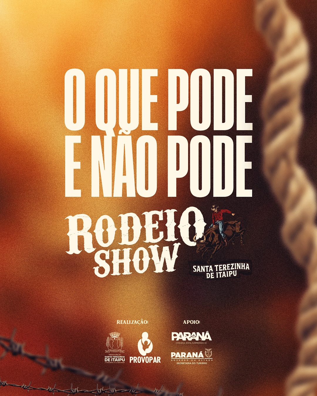 Rodeio Show Santa Terezinha de Itaipu: veja o que pode e o que não pode levar
