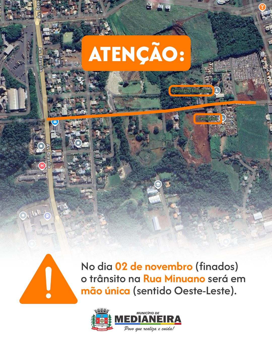 Aviso de trânsito em Medianeira no Dia de Finados 2 Aviso de trânsito em Medianeira no Dia de Finados
