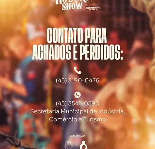 Achados e Perdidos do Rodeio Show Santa Terezinha de Itaipu