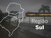 PREVISÃO DO TEMPO: Pancadas de chuva na Região Sul neste sábado (25)