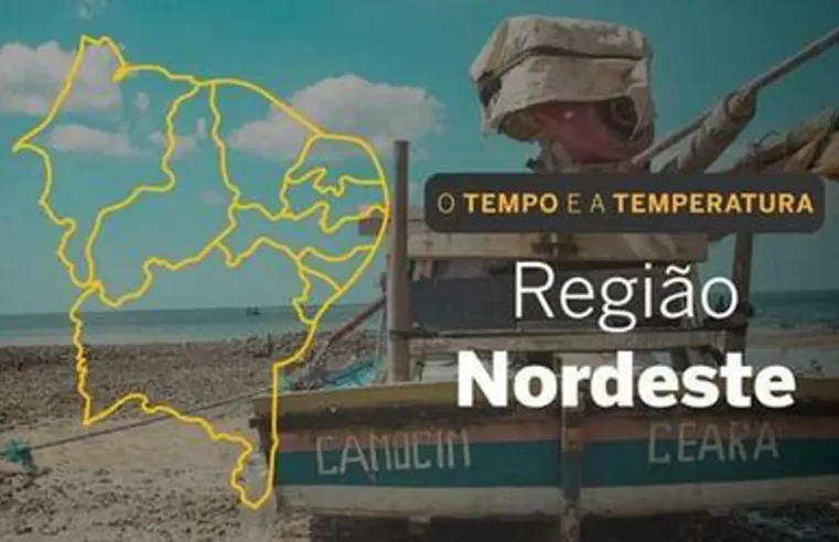 Previsão do tempo Nordeste: ventos costeiros e calor de 38°C nesta sexta (31)