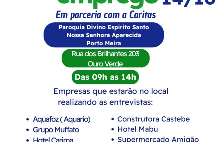 Mutirão de Empregos em Foz do Iguaçu leva vagas ao Porto Meira