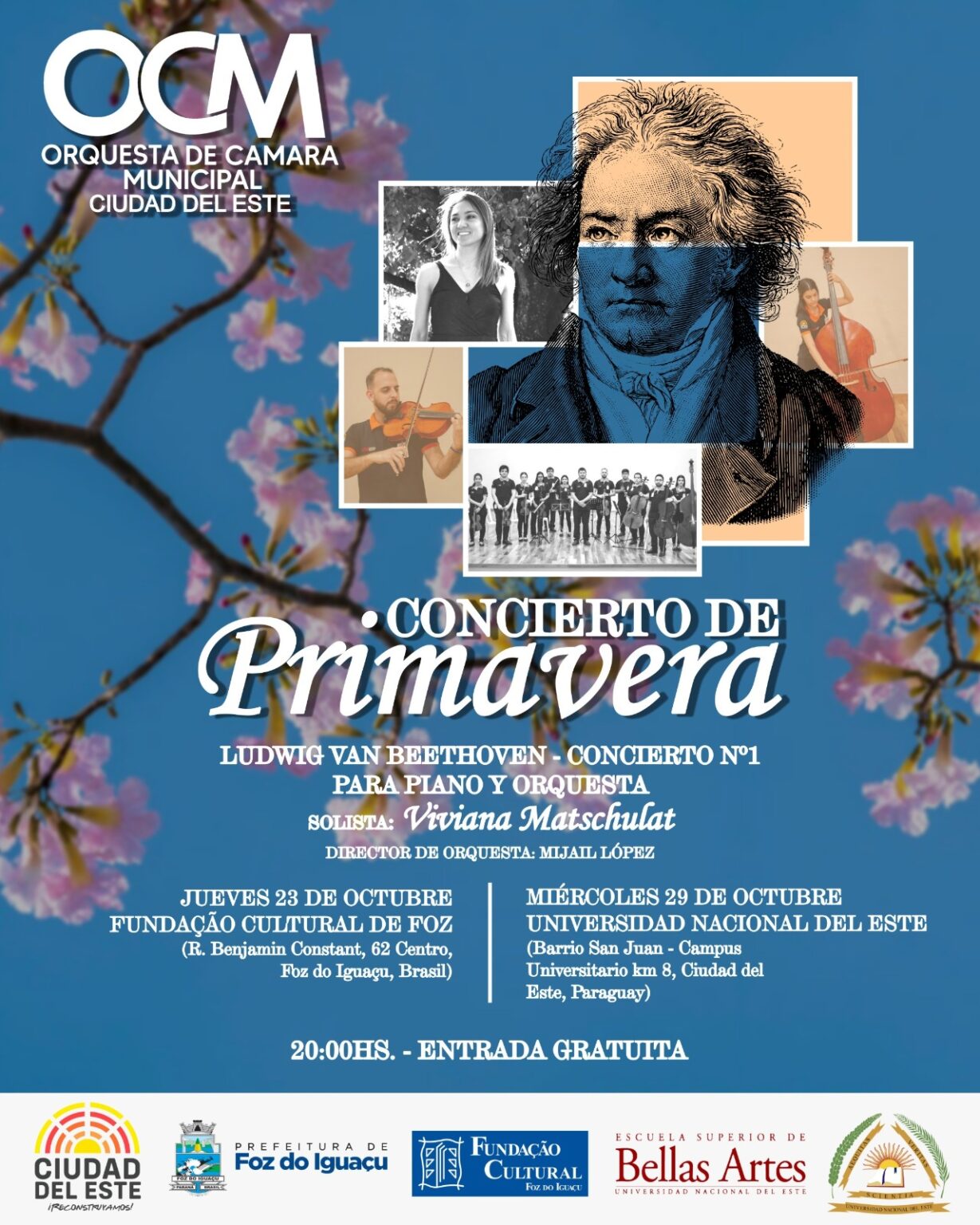 Concerto da Orquestra de Ciudad del Este emociona Foz nesta quinta (23)