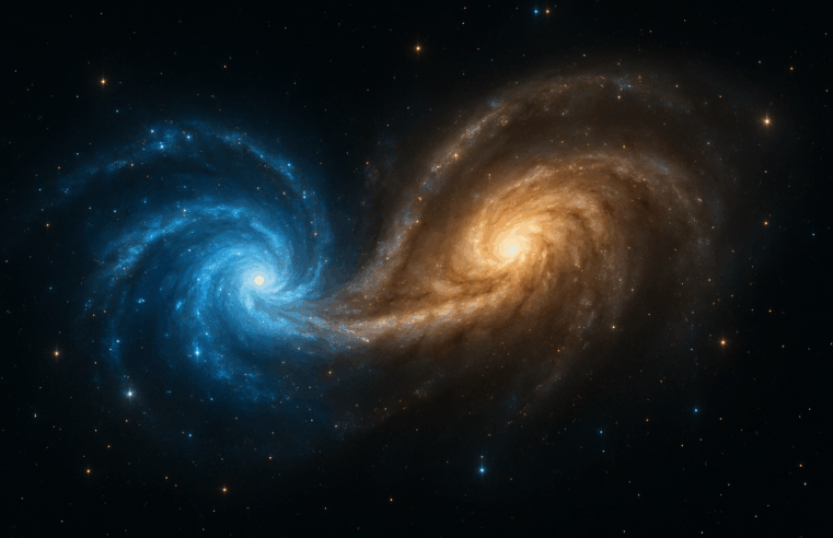 A Dança Cósmica: Galáxias que Colidem Lentamente