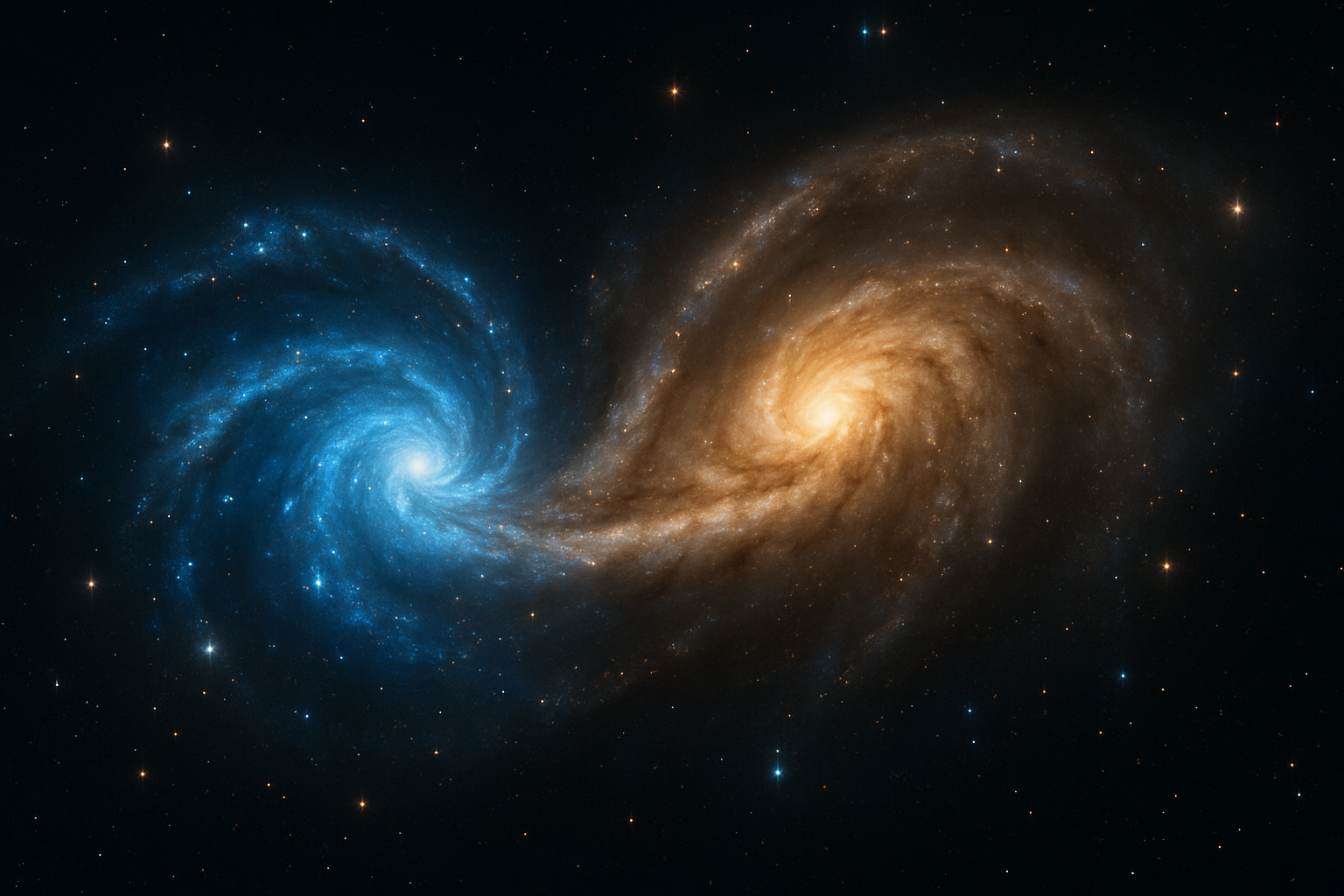 A Dança Cósmica: Galáxias que Colidem Lentamente