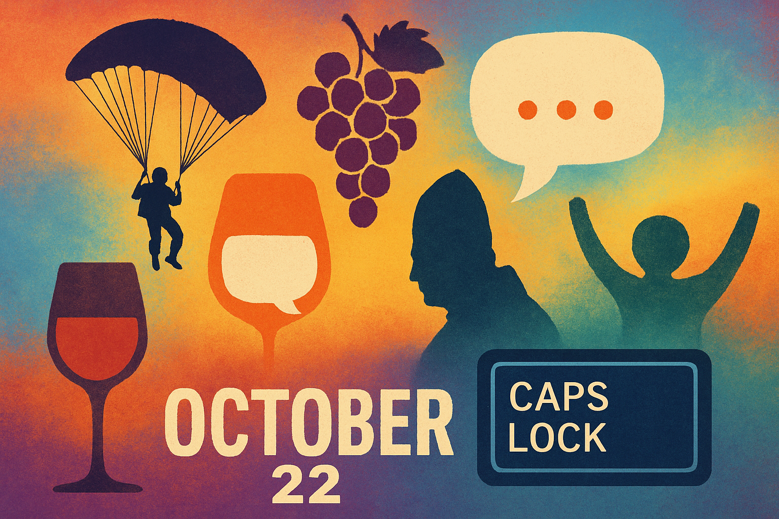 22 de Outubro: Do Salto de Paraquedas ao Vinho, da Fé à Inclusão e ao Humor Digital