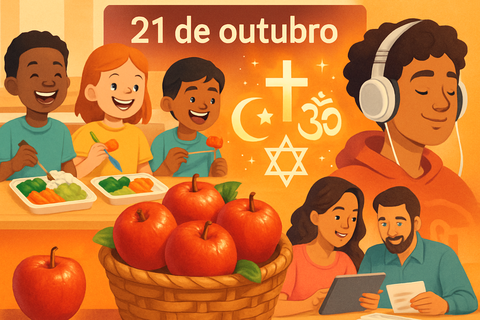 21 de Outubro: Celebrações da Alimentação, Ecumenismo, Podcast e Maçã!
