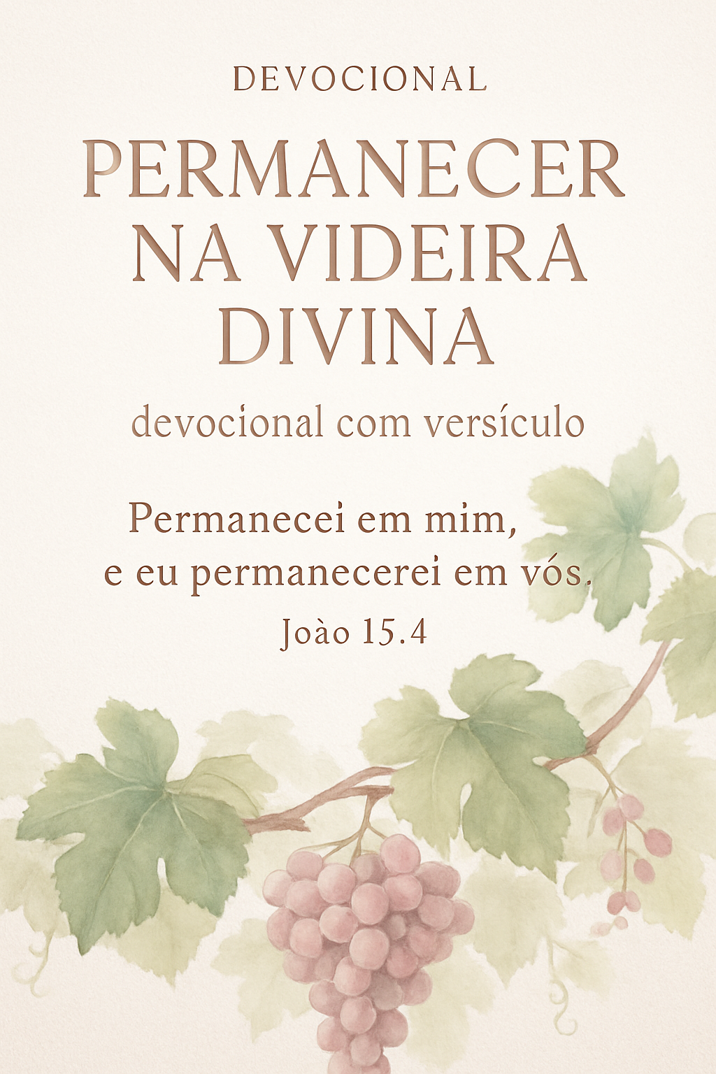 Devocional: Permanecer na Videira Divina