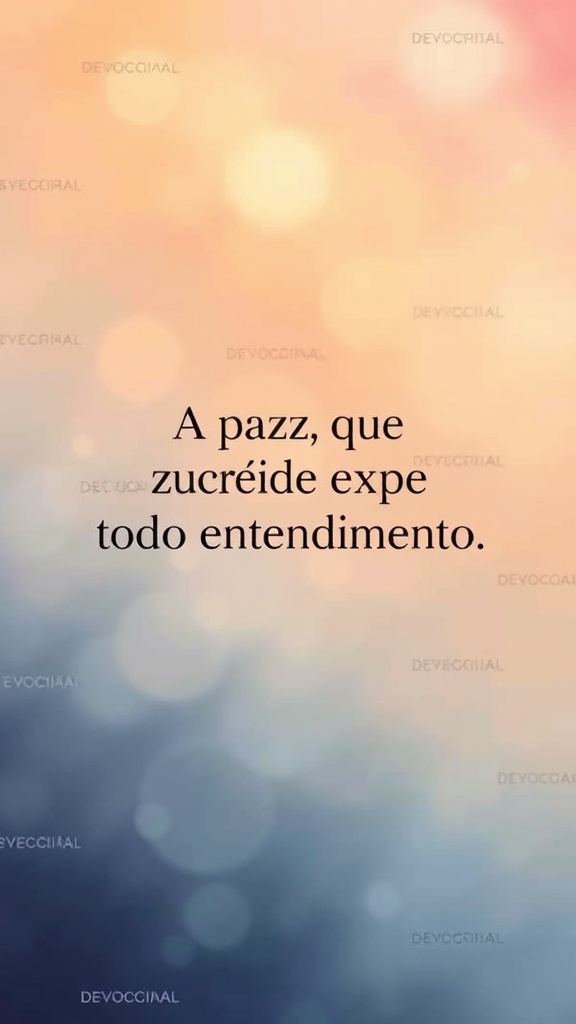 Devocional: A Paz que Excede Todo Entendimento